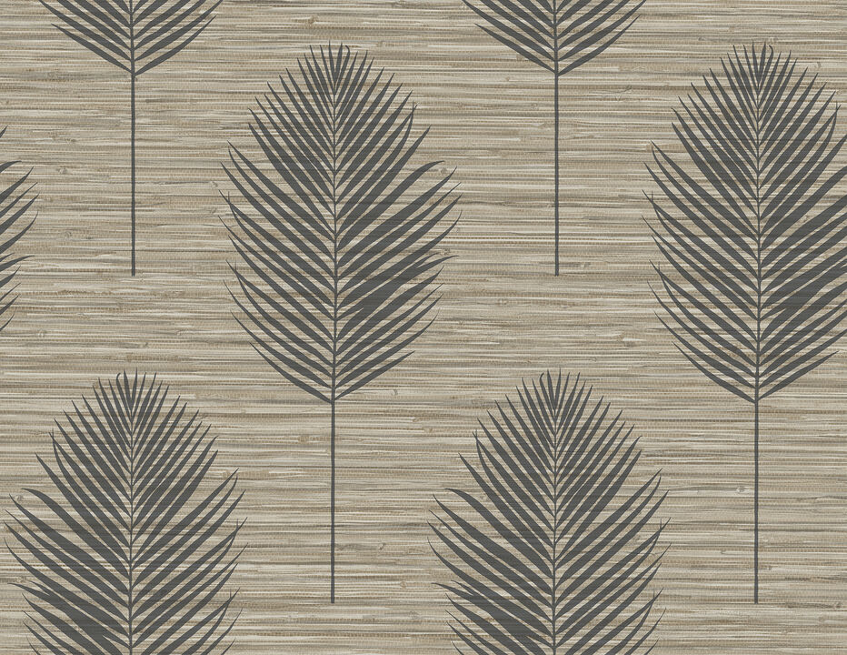 Bali Light Brown Fern Wallpaper