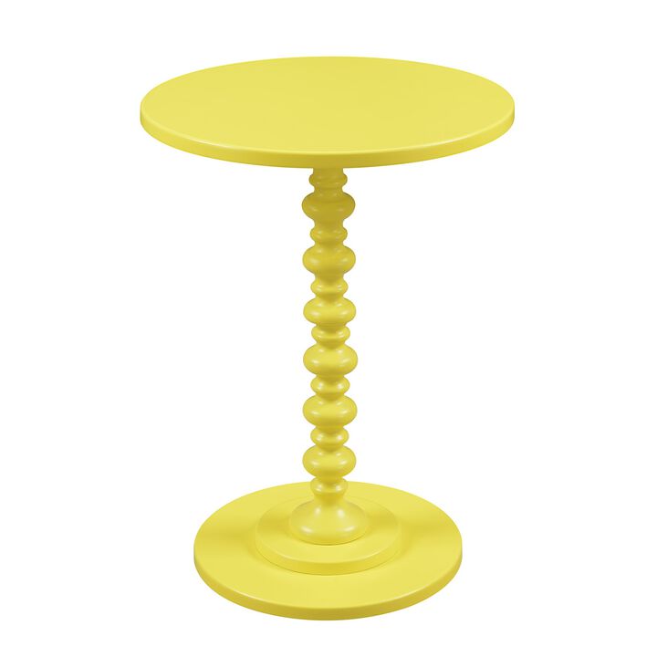 Convenience Concepts Palm Beach Spindle Table, Yellow