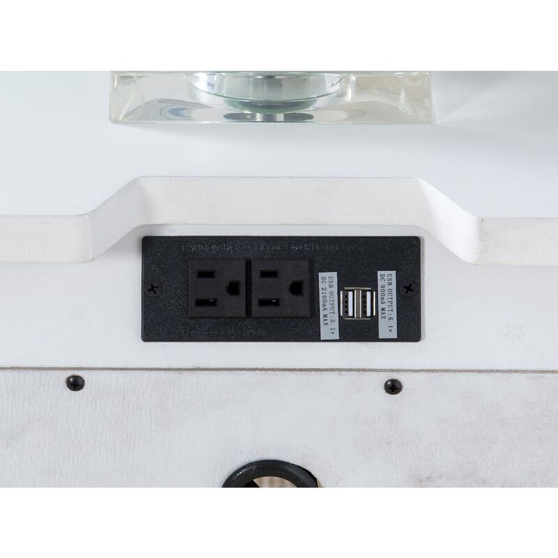 Legacy Classic Summerland Open Nightstand with Drawer, Outlets, and USB Ports