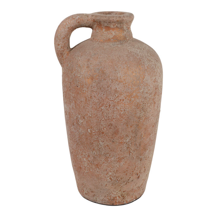 16x9 Terracotta Jug Vase, Gold