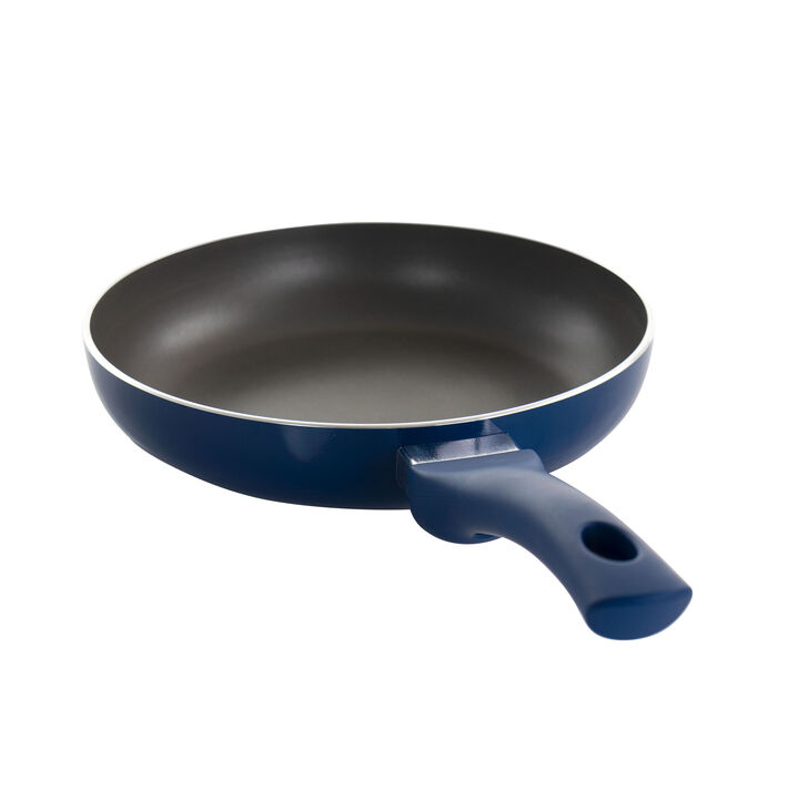 Gibson Home Charmont 9.5 Inch Nonstick Aluminum Frying Pan in Yale Blue