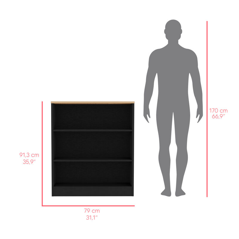 Kitchen Counter Dining Table Toledo, Kitchen, Black / Pine