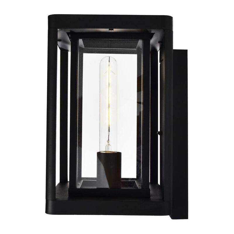 CWI Lighting Mulvane 1 Light Black Outdoor Wall Light