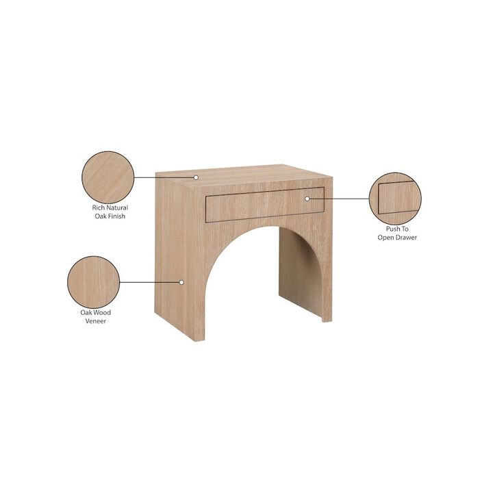 Meridian Furniture August Oak Night Stand