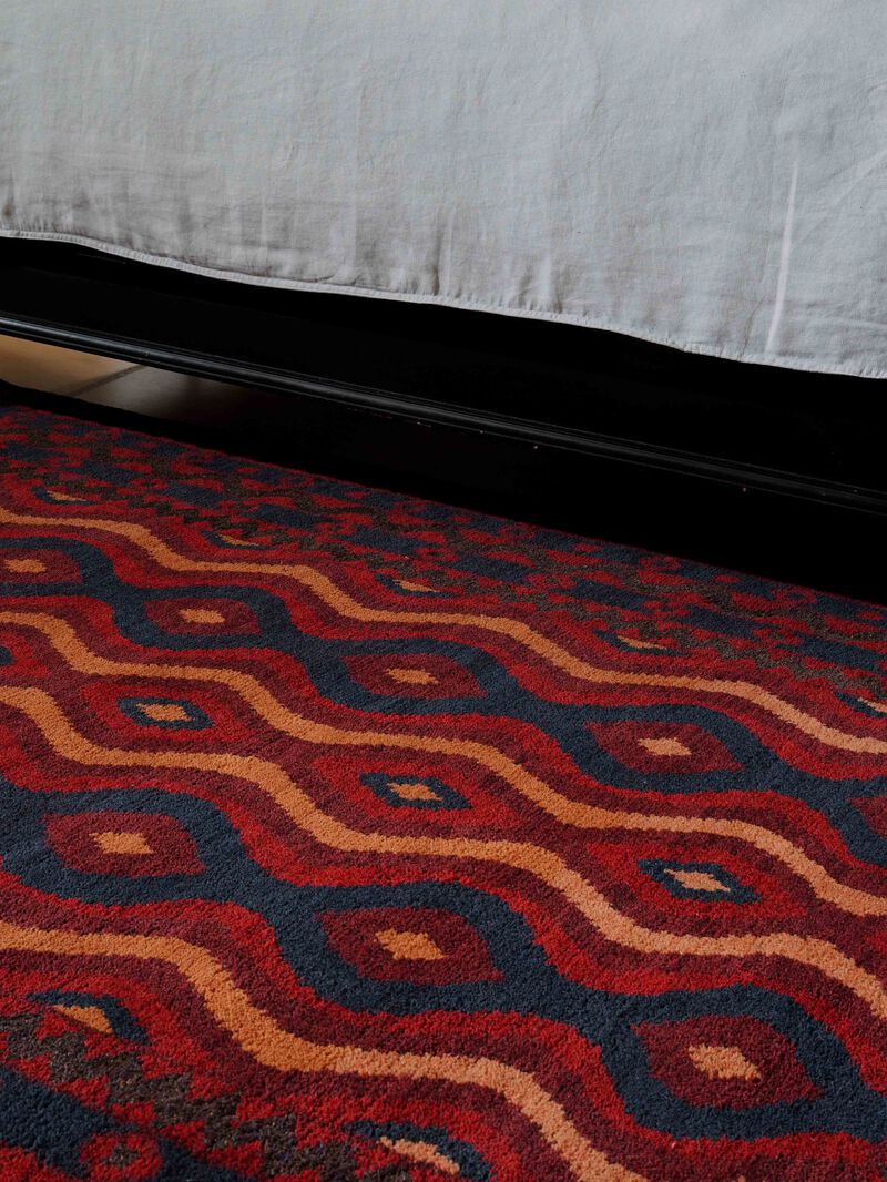 RUGSOTIC CARPETS HAND KNOTTED WOOL & SILK ECO-FRIENDLY ORIENTAL AREA RUGS  - Rectangle Shape, Classic Oriental Traditional , Low Pile Handmade Area Rugs (AF0113) image number 2