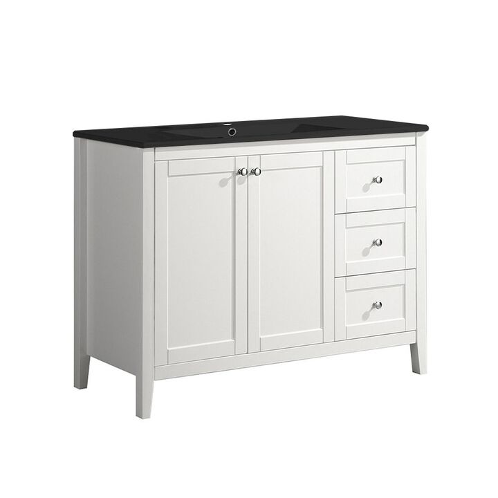 Cannes 48 Single, Two Doors, Three Drawers, Bathroom Vanity
