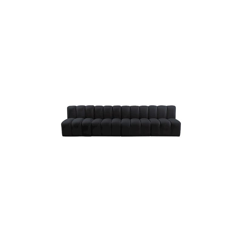Meridian Furniture Arc Black Velvet Modular Sofa