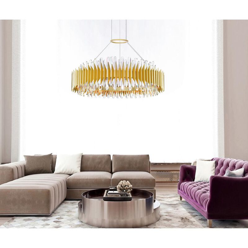 CWI Lighting Cityscape 24 Light Chandelier With Satin Gold Finish