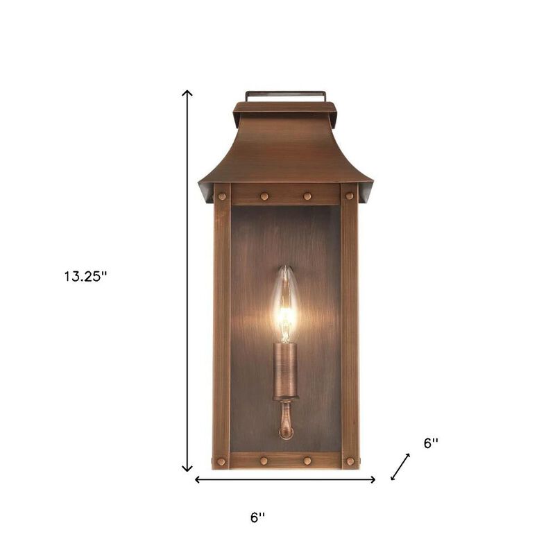 Hivvago Manchester 1-Light Copper Patina Pocket Wall Light