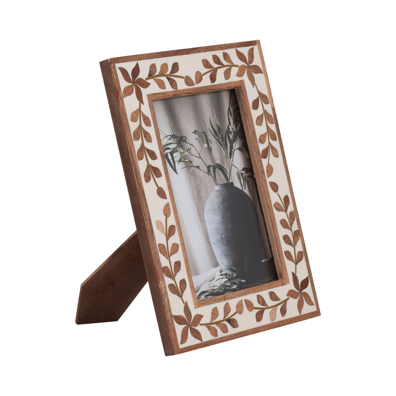 5x7 Wood Inlay Vine Frame image number 1
