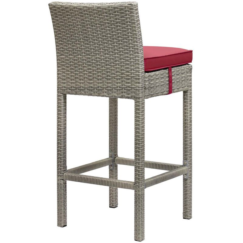 Conduit Outdoor Patio Wicker Rattan Bar Stool Set of 4 image number 3