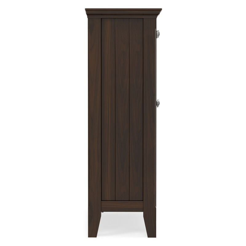 Acadian SOLID WOOD 36 inch Wide Transitional Entryway Hallway Storage Cabinet in Brunette Brown image number 5