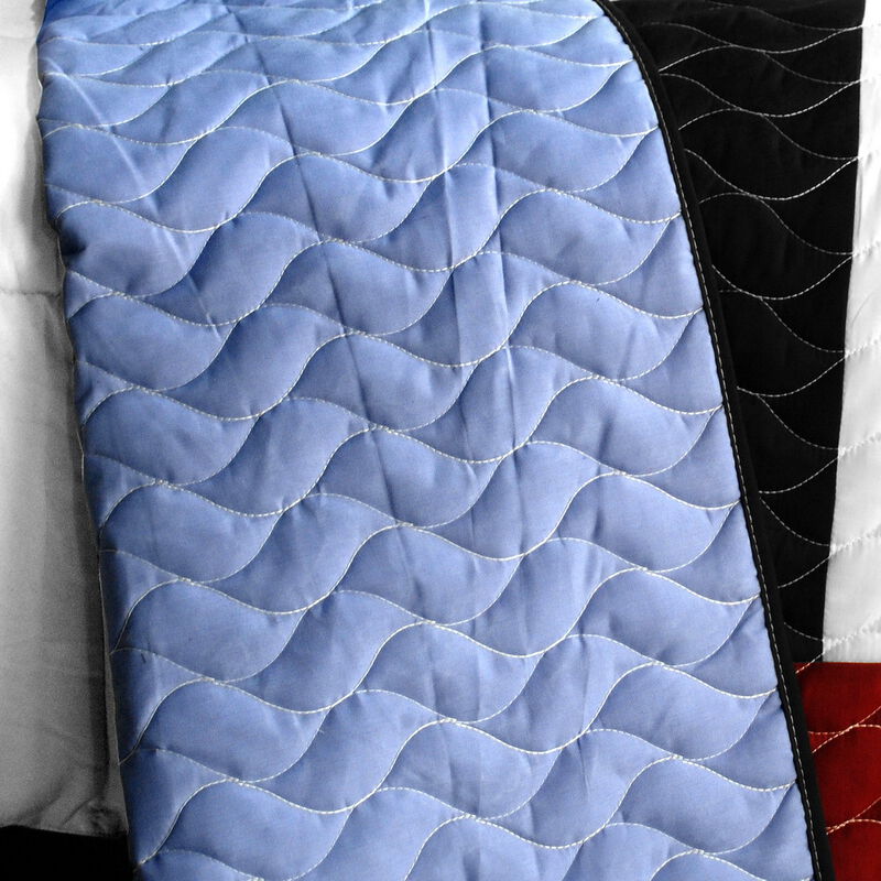 Queen Quilted Patchwork Bedding Set Vermicelli Stitch Soft Lightweight Quilt Set image number 3