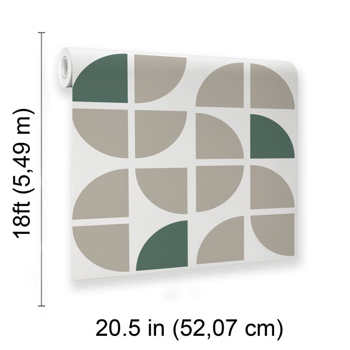 Mod Geo Crescents Peel and Stick Wallpaper