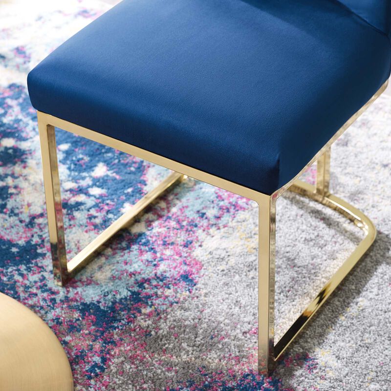 Amplify Sled Base Performance Velvet Dining Side Chair image number 7