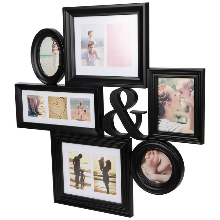 27" Black Ampersand Multi-Sized Photo Collage Picture Frame
