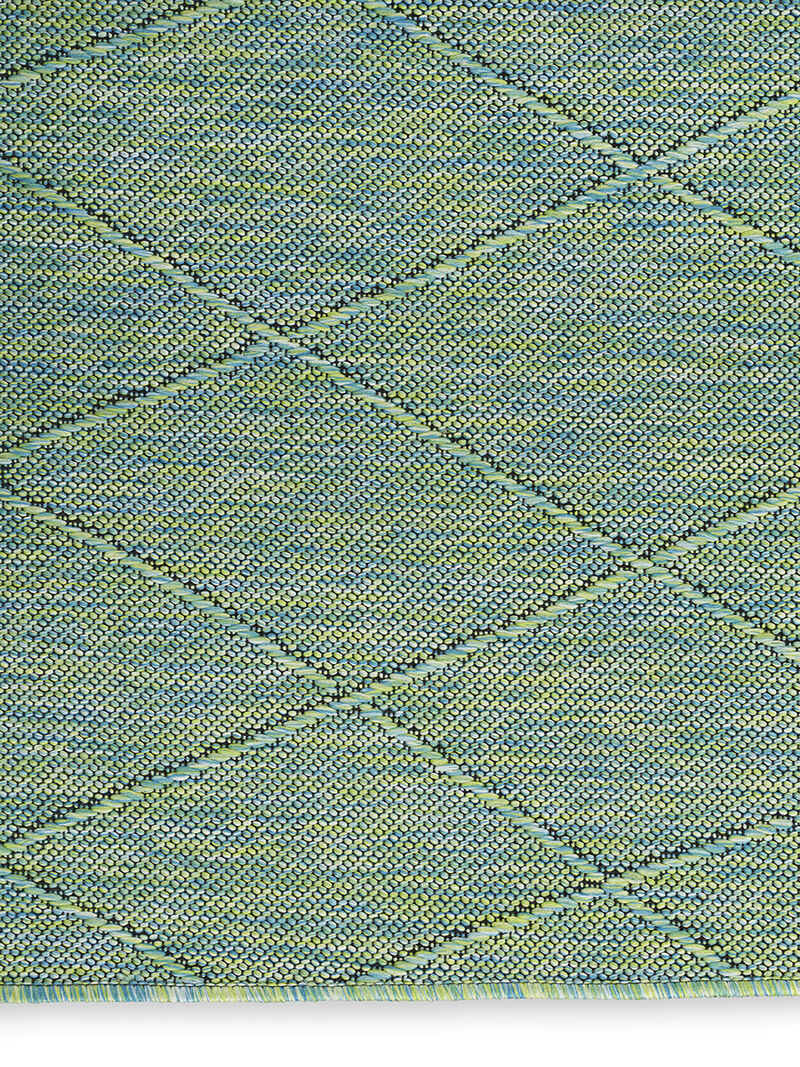 Washable Solutions WSL01 Blue/Green 10' x 14' Rug