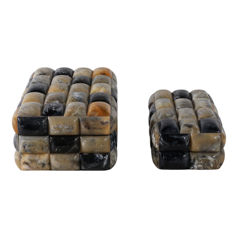 S/2 10/12" 3d Horn Look Boxes, Multi image number 2