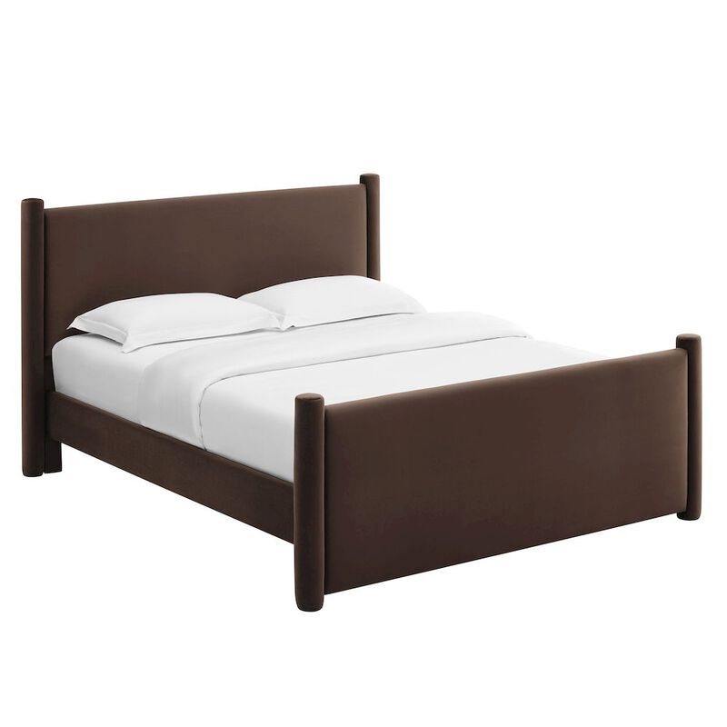 Rael Performance Velvet King Platform Bed image number 0