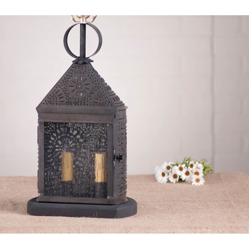 Irvins Country Tinware Harbor Lamp Base With Chisel In Kettle Black image number 2