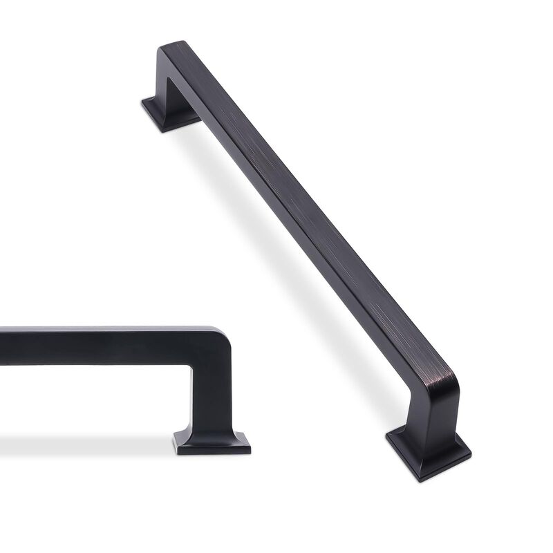BUKOBYHE 6 Pack 7 Inch(177mm) Kitchen Cabinet Handles Oil Rubbed Bronze Cabinet Pulls Zinc Alloy Drawer Pulls Solid Kitchen Hard