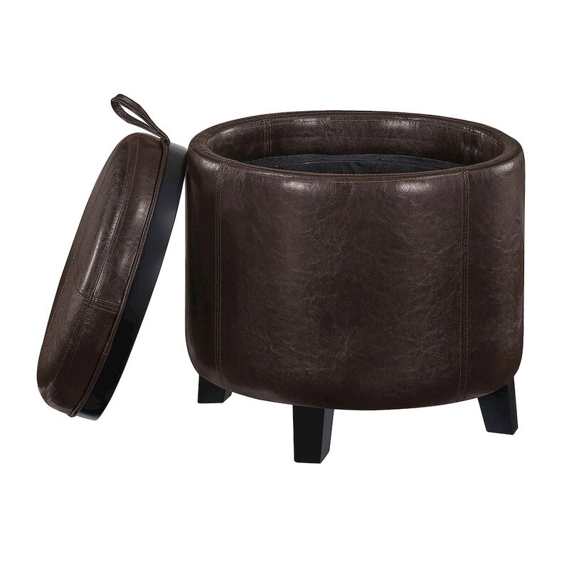 Convenience Concepts Designs4Comfort Oscar Storage Ottoman with Reversible Tray