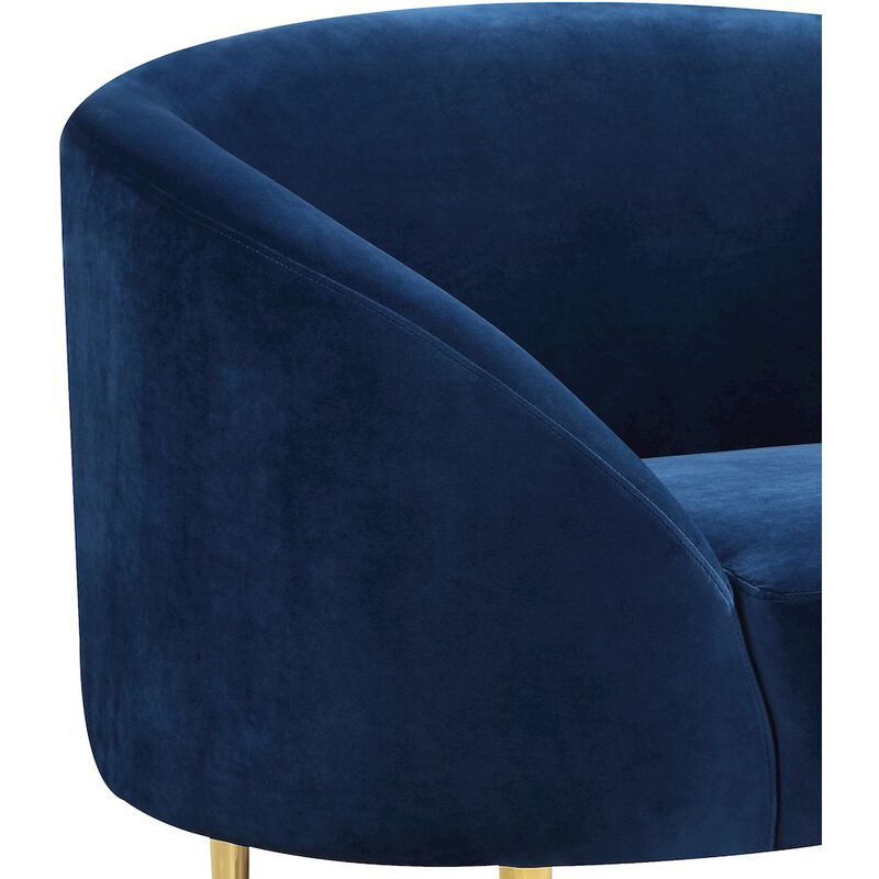 Meridian Furniture Ritz Navy Velvet Chair