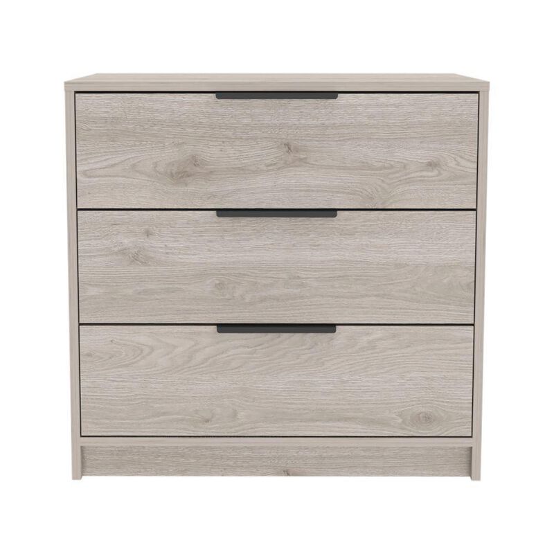 DEPOT E-SHOP Egeo 3 Drawers Dresser, Countertop, Three Drawers, Light Grey, For Bedrom