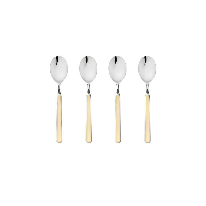 Fantasia 4-Piece Coffee Spoon Set in Vanilla