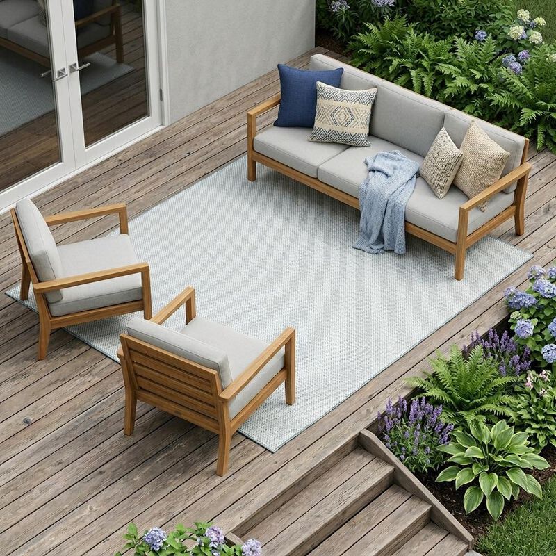 HomeRoots Indoor Outdoor Area Rug image number 1