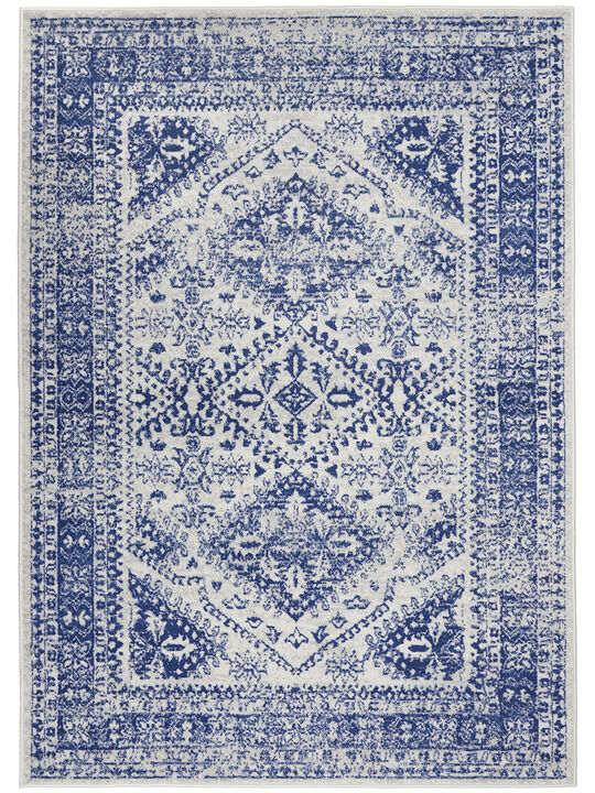 Whimsicle WHS15 Ivory/Navy 4' x 6' Rug