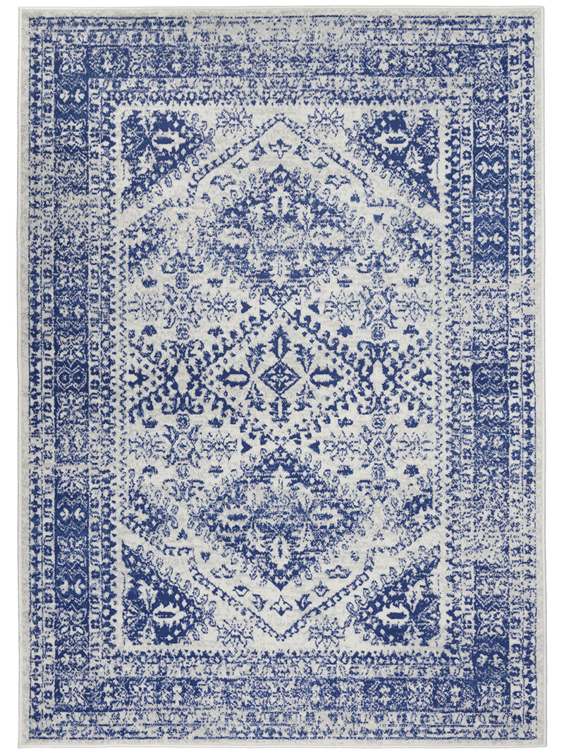 Whimsicle WHS15 Ivory/Navy 4' x 6' Rug