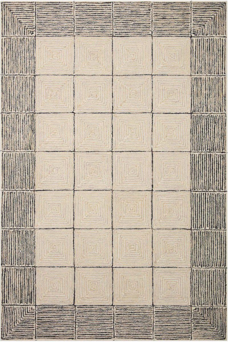 Francis FRA02 Cream/Black 8'6" x 12' Rug image number 0