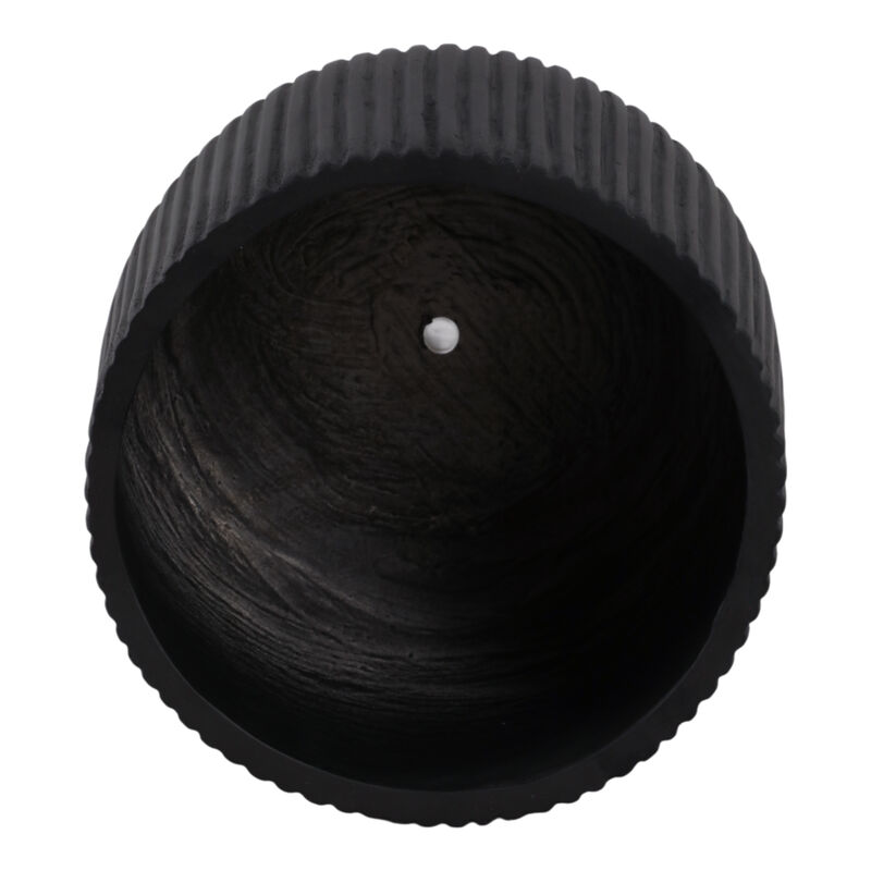 S/3 11/14/18" Ribbed Resin Planters, Black image number 4