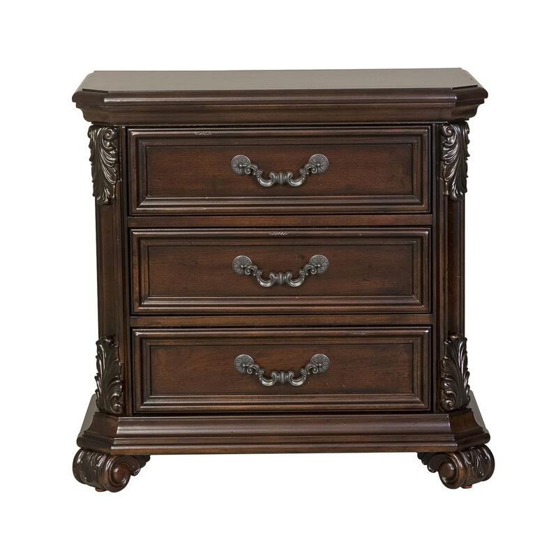 Liberty Furniture Messina Estates 3 Drawer Night Stand in Cognac image number 1