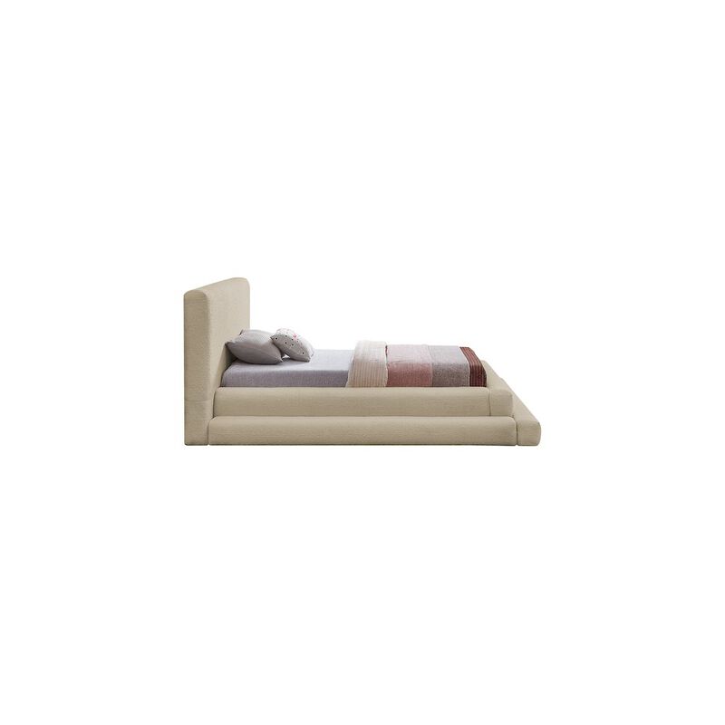 Meridian Furniture Dane Beige Teddy Fabric Twin Bed