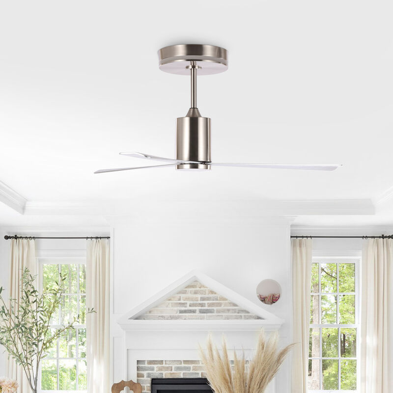 Levi 1-Light Contemporary Minimalist 6-Speed Iron Height Adjustable Integrated LED Ceiling Fan with Remote