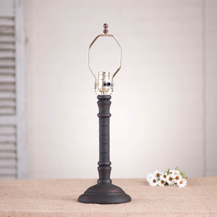 Gatlin Lamp Base In Hartford Black Over Red