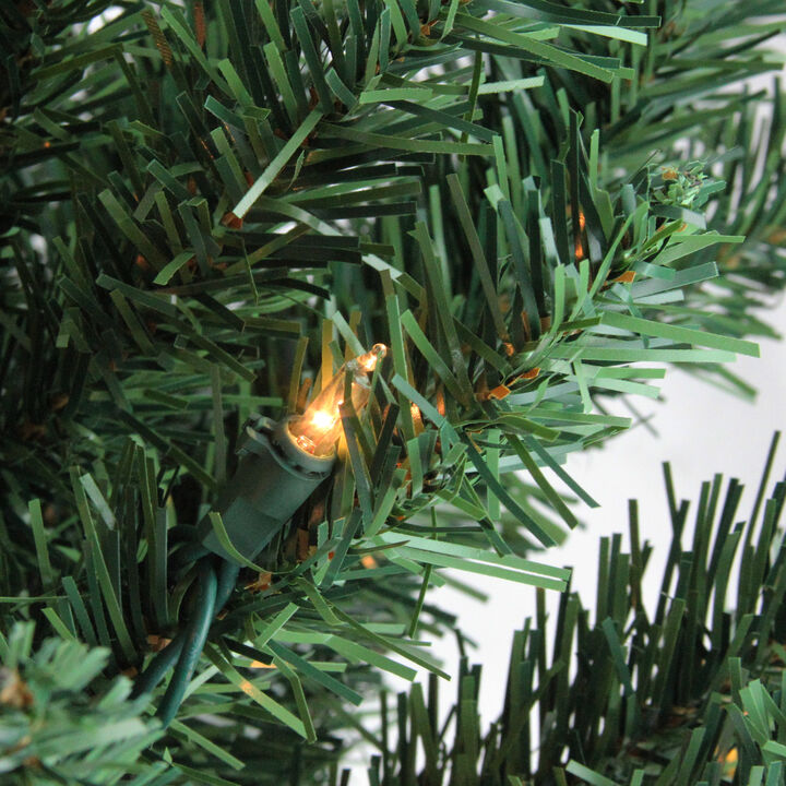 4.5' Pre-lit Full Buffalo Fir Artificial Christmas Tree - Clear Lights