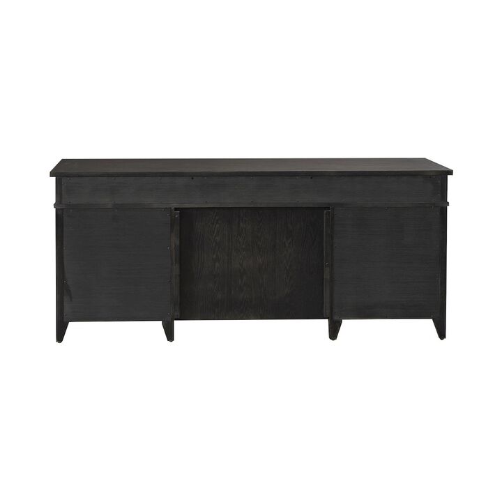 Liberty Furniture Executive Credenza in Rubberwood Solids w/ Split Heart White Oak Veneers