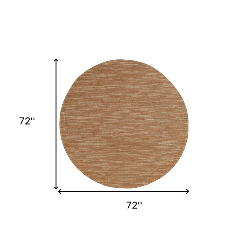 HomeRoots Round Abstract Indoor Outdoor Area Rug image number 3