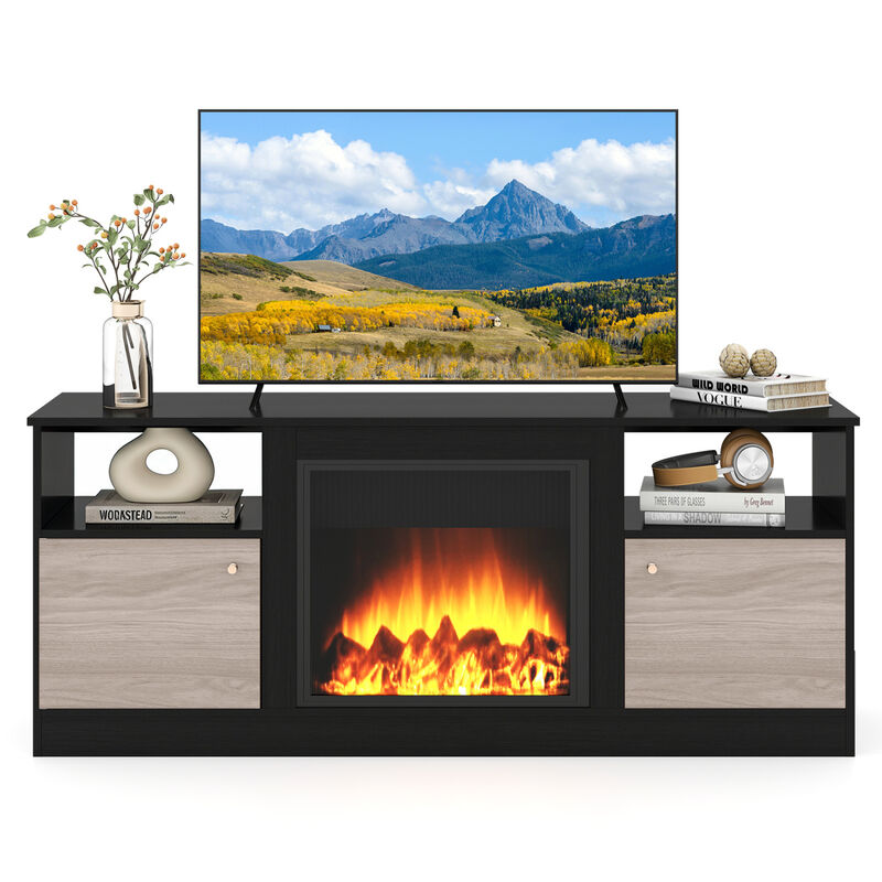 TV Stand Entertainment Center with Open Compartment Design image number 6