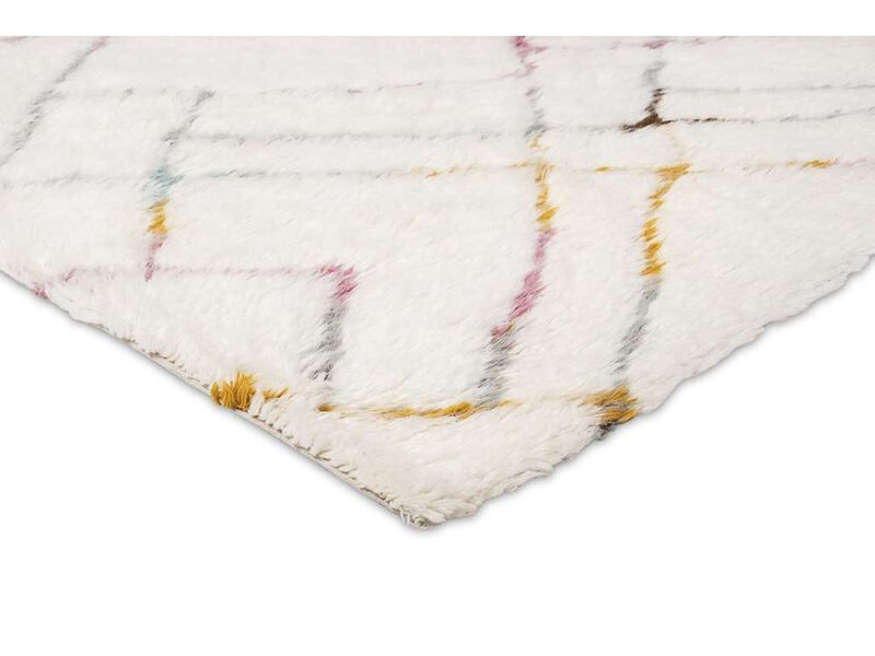 Sherry Pastel Multi-Colour Abstract Tribal Shag Rug image number 7