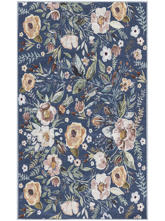 Nourison Washables NWB01 Navy/Multicolor 4' x 6' Rug