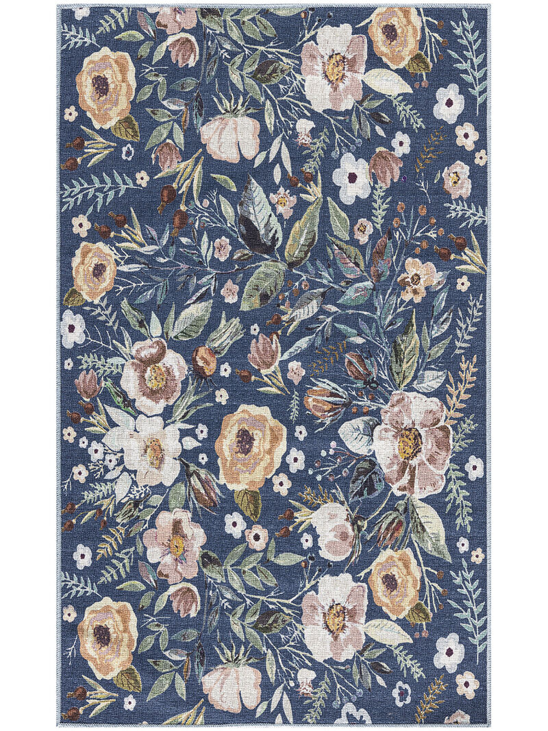 Nourison Washables NWB01 Navy/Multicolor 4' x 6' Rug