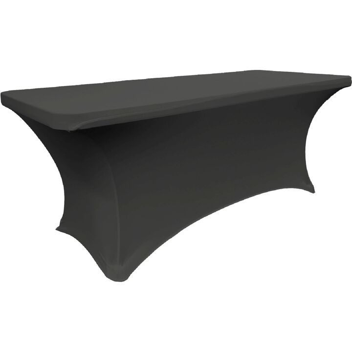 Wrinkle Resistant Rectangular Spandex Tablecloth for Banquet and Display Tables