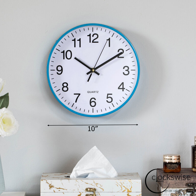 Clockswise Blue 10-In Analog Clock