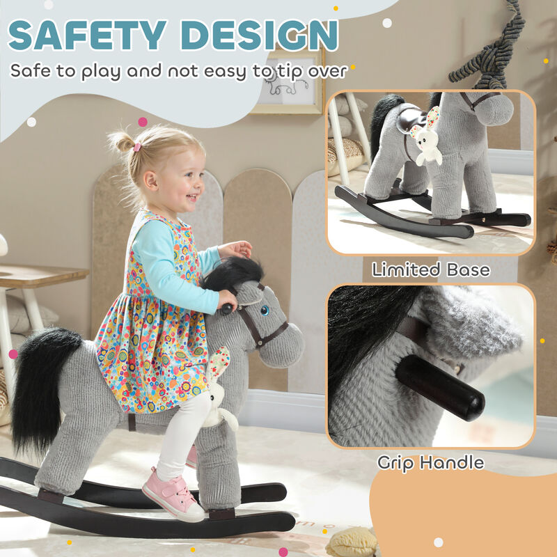 BreeBe Soft Plush Rocking Horse for Kids (2&ndash;5 Years) image number 4
