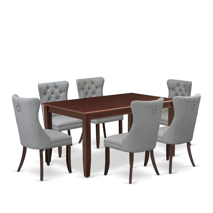 7 Piece Dining Table Set Consists of a Rectangle Kitchen Table
