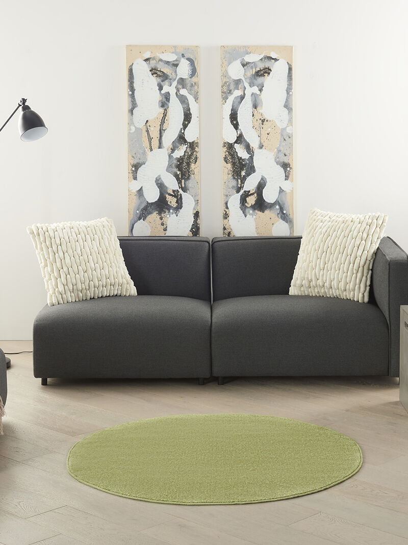 Nourison Essentials NRE01 Green 4' x Round Rug